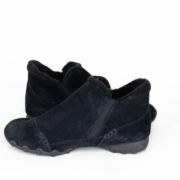 Skechers Relaxed Fit Bikers Zippiest Boot Black Bootie Sneaker Women 8 - Picture 8 of 9